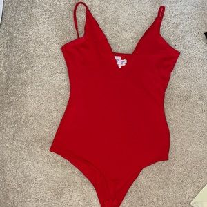 Princess Polly red bodysuit